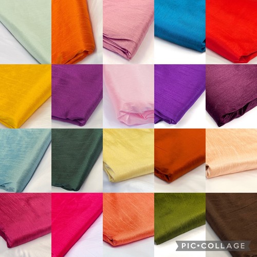 Plain faux dupion - faux, raw