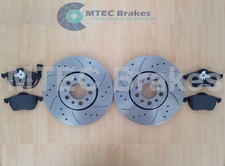 Golf MK4 1.9 130 150 GT TDi Front Drilled Grooved Brake Discs & Mintex Pads
