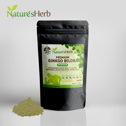 Ginkgo biloba powder herb - ginkgo,