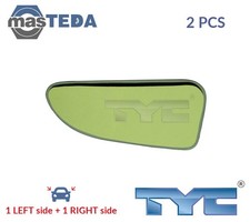 324-0035-1 REAR VIEW MIRROR GLASS PAIR LHD ONLY TYC 2PCS NEW OE REPLACEMENT