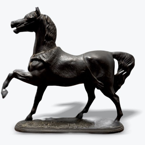 Antique spelter horse statue - antique,