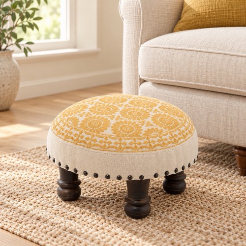 Cream mustard embroidered - &,