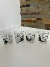 A set of four 4 limited edition band music Jack Daniel's tumblers glass glasses