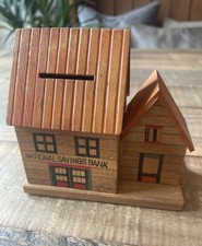 Vintage 1950's Fairylite money box, National Savings Bank - with BBC dedication