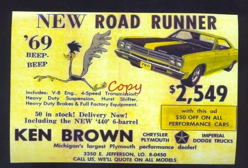 1969 plymouth road runner ken - runner,