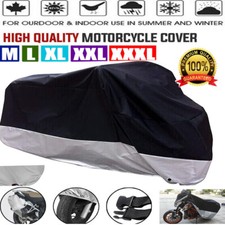 Heavy Duty Motorcycle Motorbike Cover Waterproof Outdoor Rain Dust UV Protector