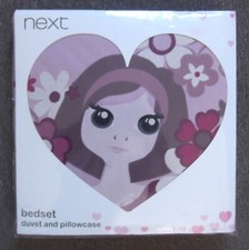NEXT Girl's Duvet Cover & Pillowcase Bed Set for Single Bed - NEW