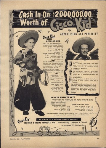 1950 paper cisco - ad, kid