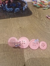 Handmade Pink Button Dragonfly