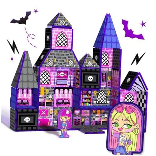 Magnetic tiles haunted - haunted, castle