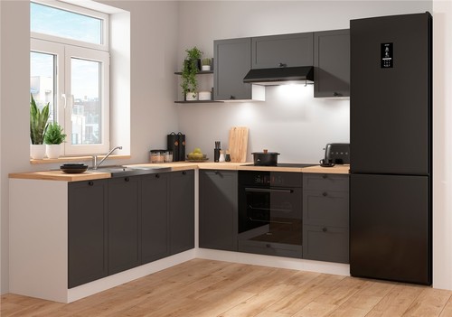 Corner kitchen cabinets set - kitchen,