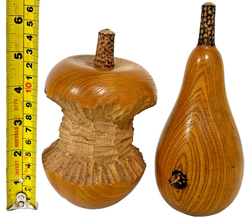 Vintage large carved wooden - large,