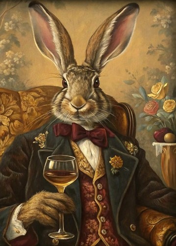 Elegant rabbit vintage - vintage, suit