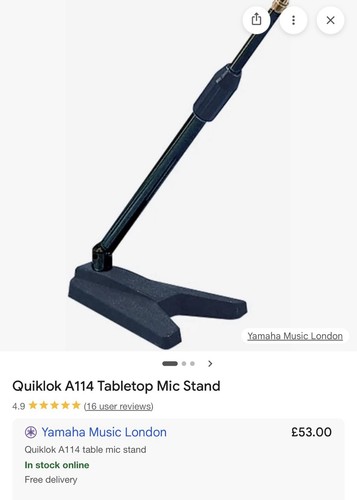 Quiklok a114 mic stand - quiklok,