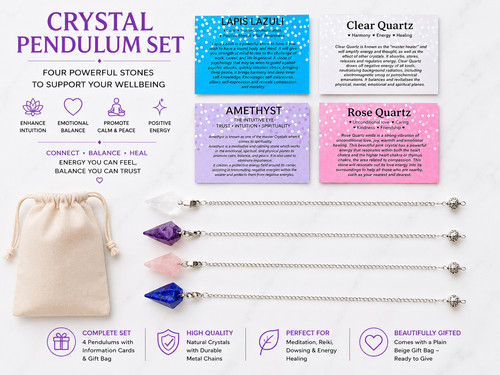 Crystal healing pendulum - crystal,
