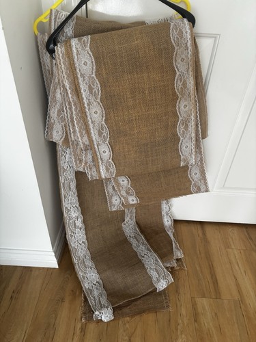 Hessian lace wedding table - lace,