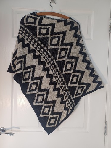 Poncho cape scarf shawl black - scarf,