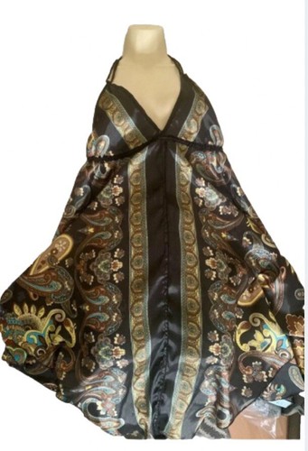 Black and gold paisley - , halter