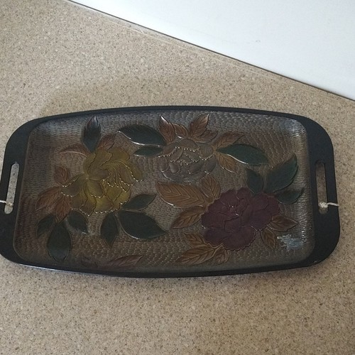 Vintage retro floral plastic - vintage/retro,