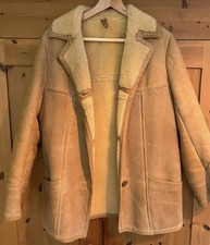 Ladies Vintage Sheepskin Coat Antartex Beige  Size 12 L