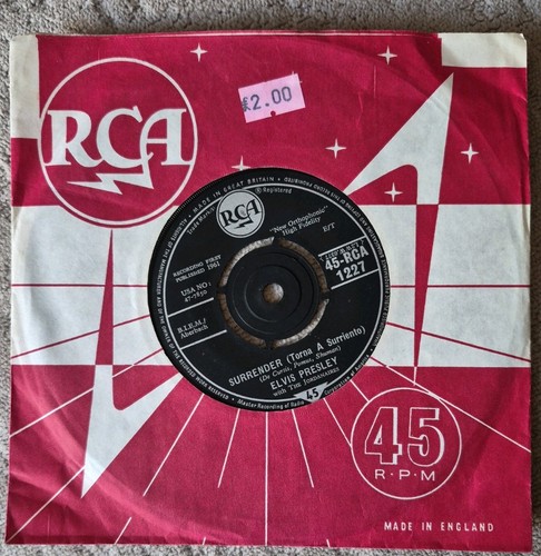 Elvis presley surrender - surrender, 7"