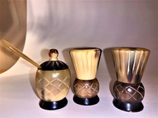 Vintage Cruet Set Carved