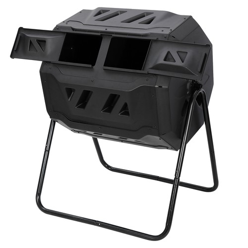 Large composting tumbler - large, dual