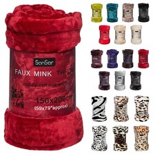 Faux Fur Mink Throw Blanket