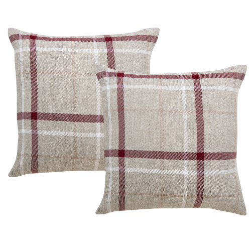 Highland tartan check cushion - tartan,