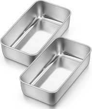 2Lb Loaf Tin for Baking, Stainless Steel Bread Tins Loaf Pans for Banana Bread/C