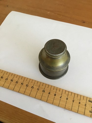 Brass travel inkwell george - brass,