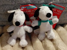 2 X Snoopy Peanuts Plush Teddy