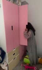 IKEA Wardrobe with shelves and drawers x2 Pink girls used great condition 