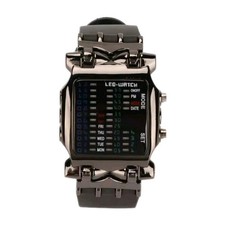Led binary digital watch mens - led,