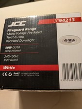 JCC Fireguard Range Twist and Lock Recessed Downlight IP20 Rated