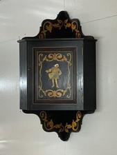 Victorian Wood And Inlaid Regency Gentleman Figure Corner Cabinet C1880