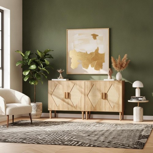 Rattan storage cabinet w - rattan,