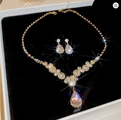 Elegant crystal necklace - necklace, &