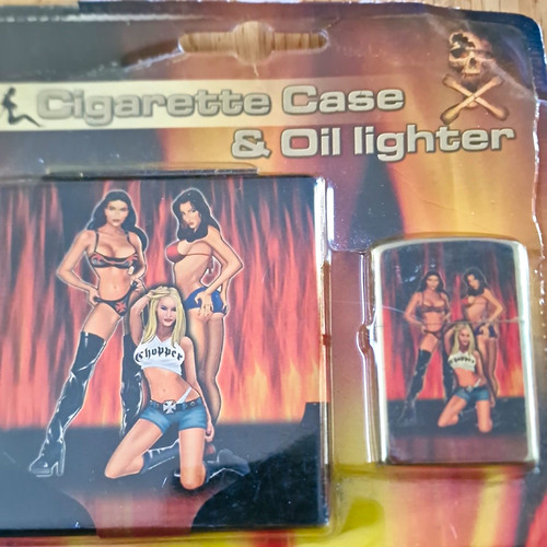 Metal cigarette case oil - metal,