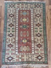 Genuine Vintage Turkish? / Afghan Wool Rug Small 142 / 96cm