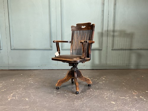 Antique captains chair desk - antique,