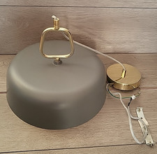 Matalan Pendant Metal Round Shade Grey Ceiling Light Lamp Kitchen Living Room