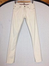 AUBIN & WILLS Jeans Off White Super Skinny Stretch 98% Cotton 2% Elastane 28/32