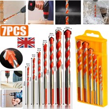 7x Masonry Drill Bit Set Extra