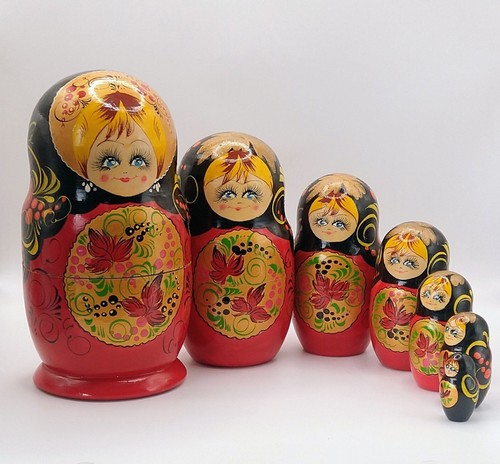 Russian doll wooden large red - russian,
