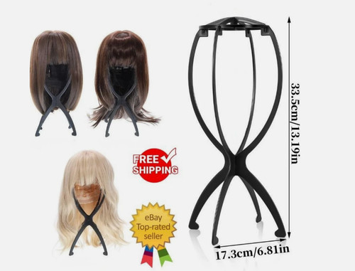 Foldable wig stand holder - stand,