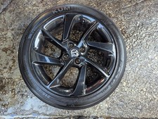 1x 15-19 VAUXHALL CORSA E 17" 7J ET44 8-SPOKE BLACK ALLOY WHEEL & TYRE 215/45/17