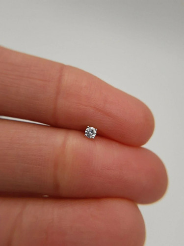 Round shape 14kt white - round,