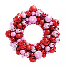 CHRISTMAS, Habitat Multicolour Bauble Wreath, 42cm approx