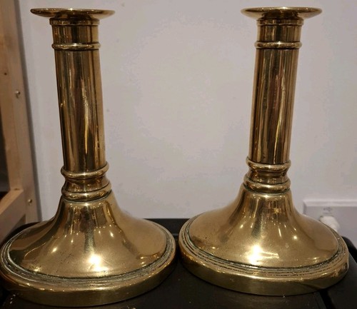 Pair antique georgian - pair, brass